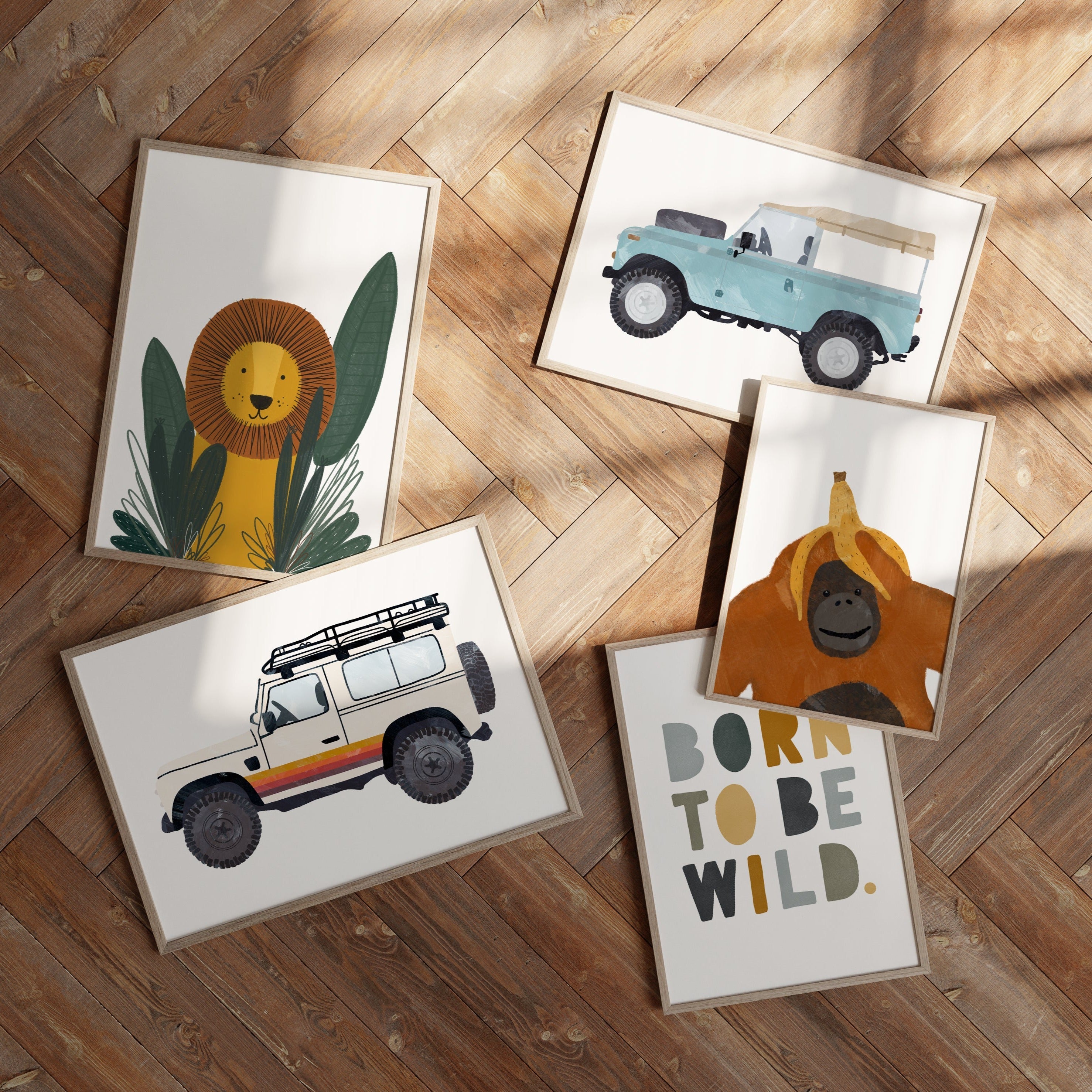 Modern Nursery Art Prints – Jungle, Under the Sea, Girls' & Boys' Rooms