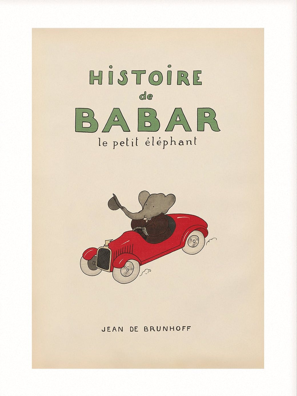 Babar Vintage Art 00101 | Unframed