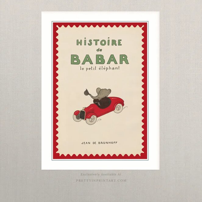 Babar Vintage Art 001011 | Unframed