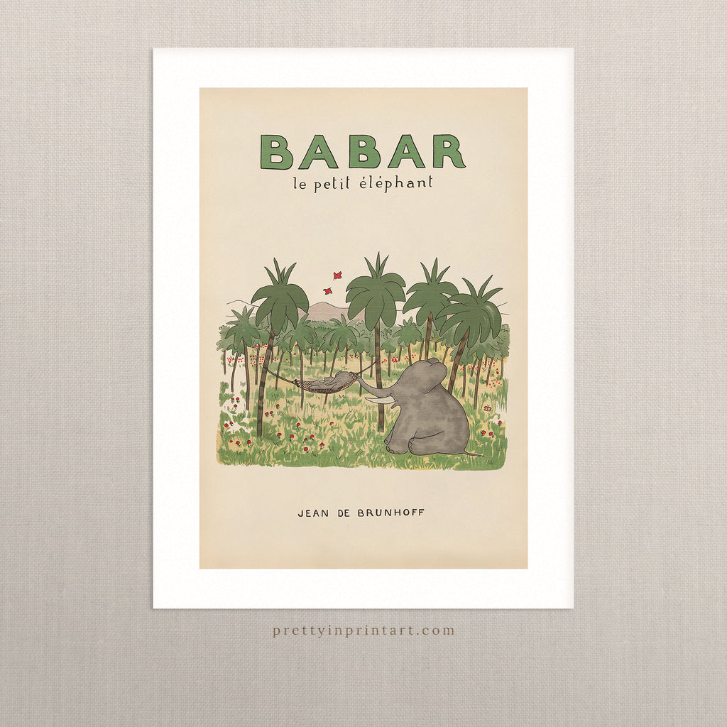 Babar Vintage Art 00107 Unframed Pretty in Print Art Ltd