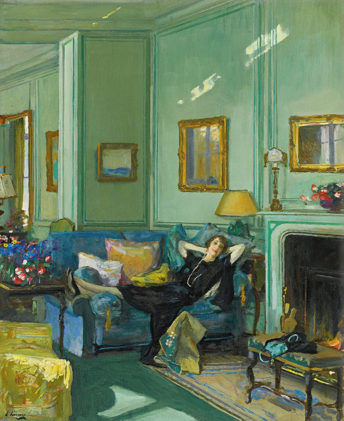 Lounging Lady Art 00299 | Unframed