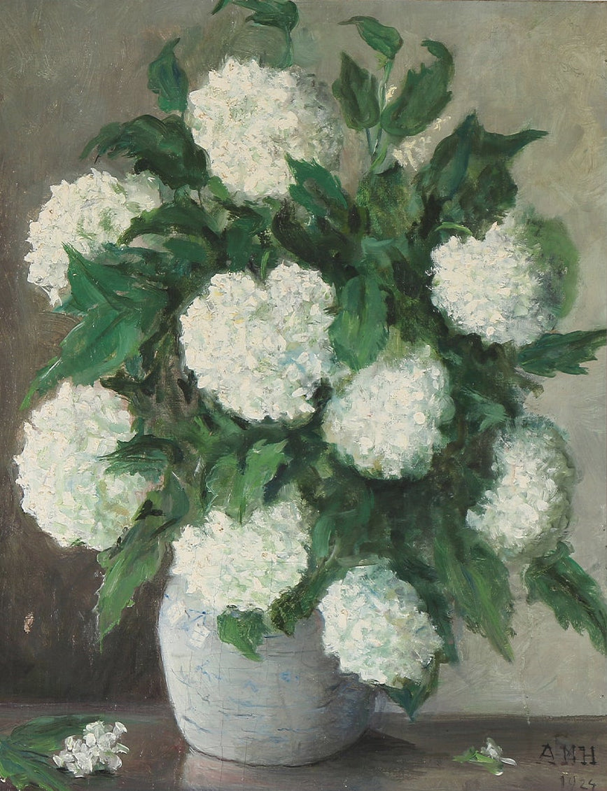 White Hydrangeas, 00848 | Unframed