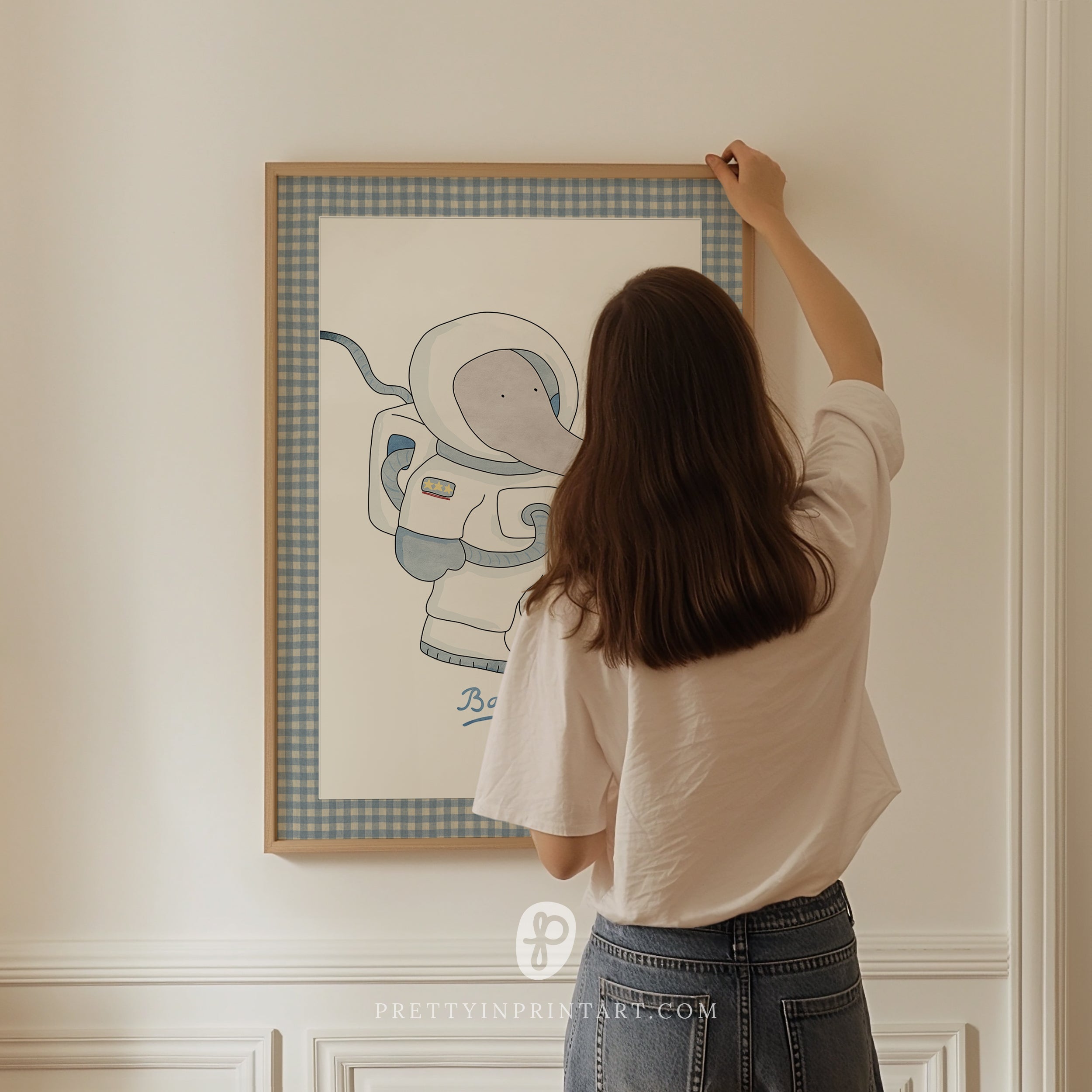Babar Nursery Art - Babar the Elephant nursery wall art print, Vintage Babar nursery decor for baby’s room, Classic Babar prints for children’s bedrooms