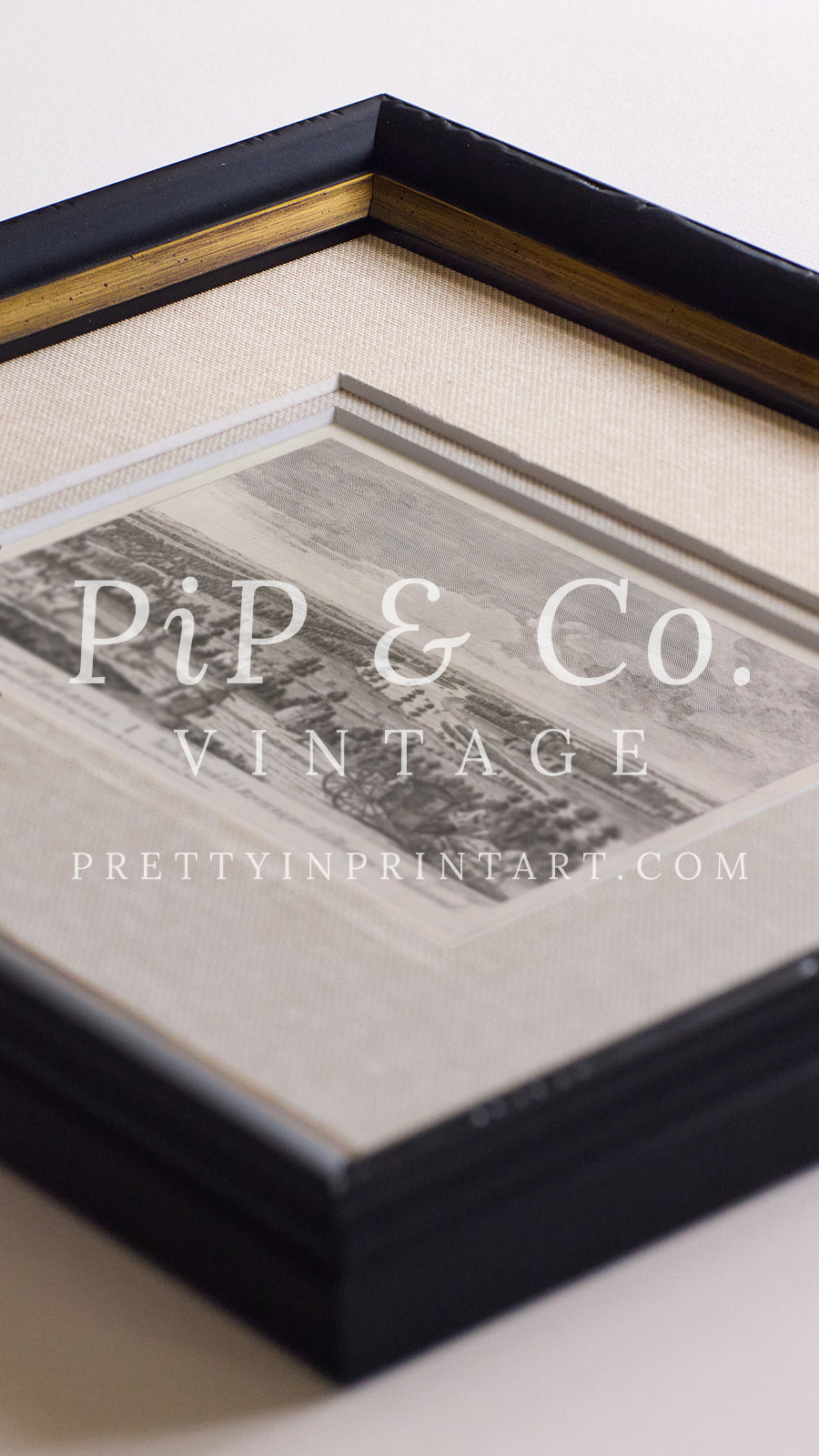 Framed Vintage Landscape Etching | Petersham 2001