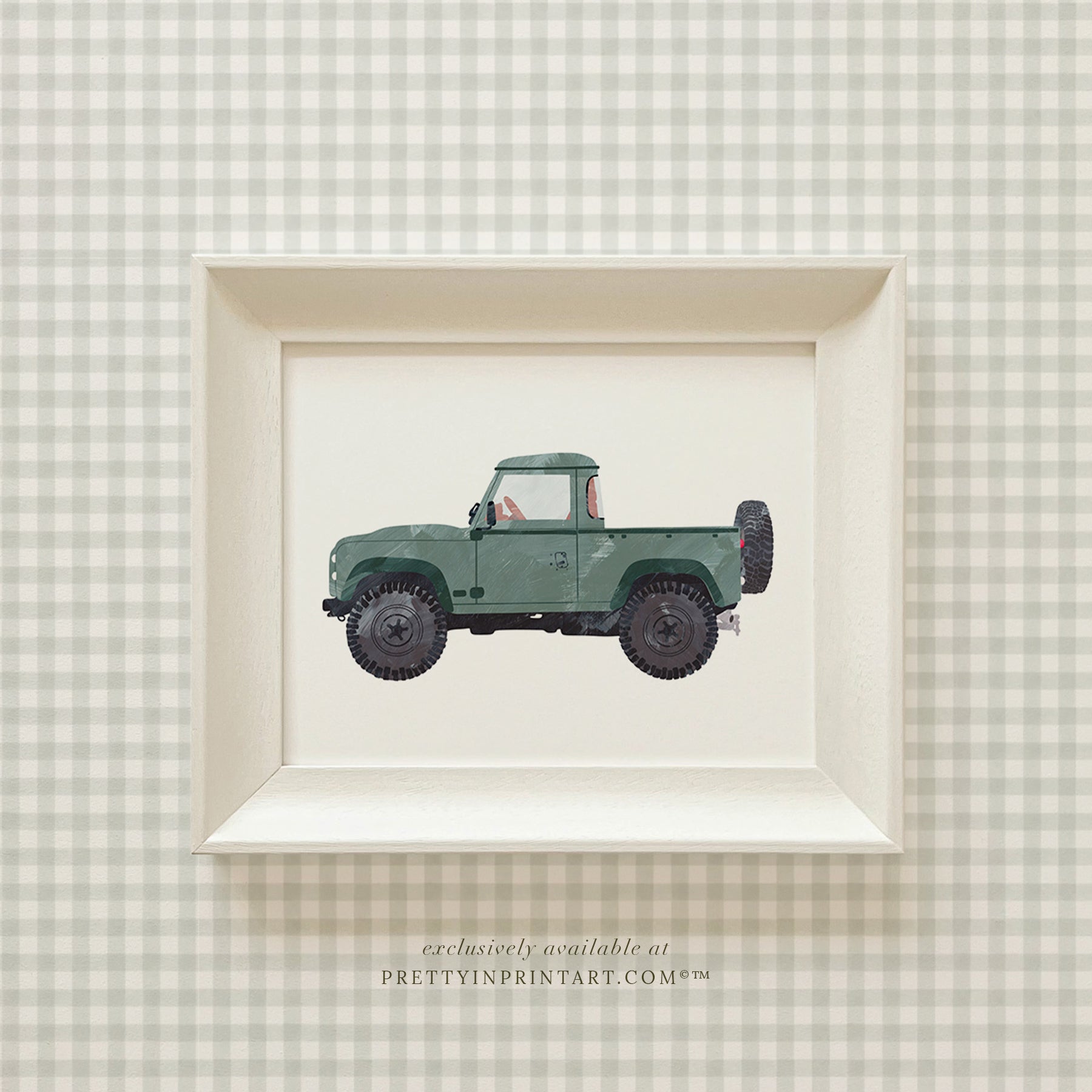 4x4 Land Rover - Green Vintage | Unframed