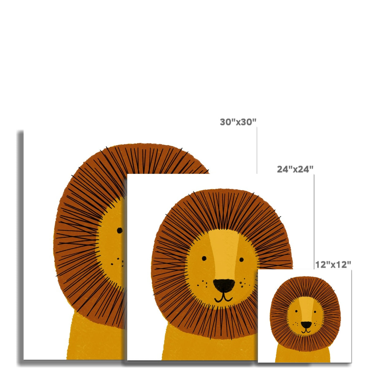 Lion - Kids Jungle Art | Unframed