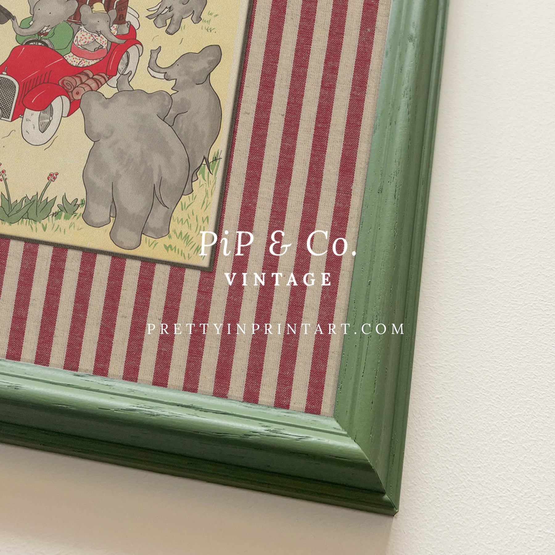 Babar Nursery Art - Babar the Elephant nursery wall art print, Vintage Babar nursery decor for baby’s room, Classic Babar prints for children’s bedrooms