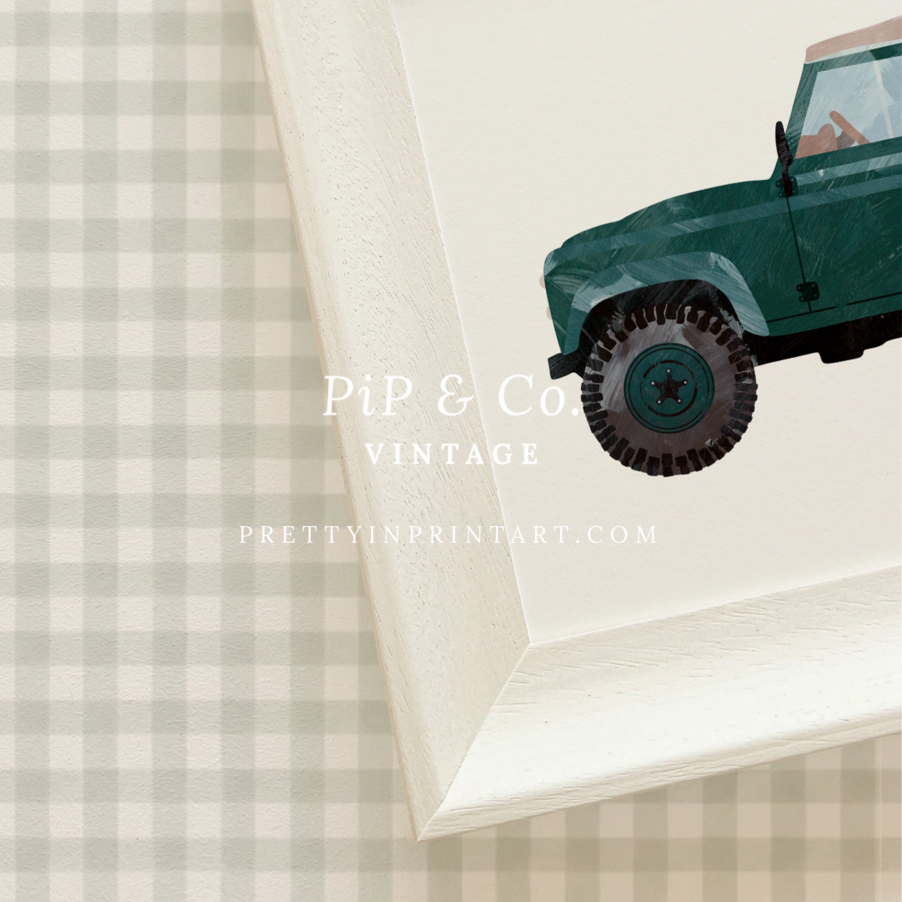 Land Rover Defender Art, Set | Framed (Hollyhock Little Greene 00304)