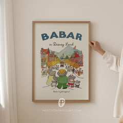 Babar Nursery Art Print - Disneyland | Framed Print