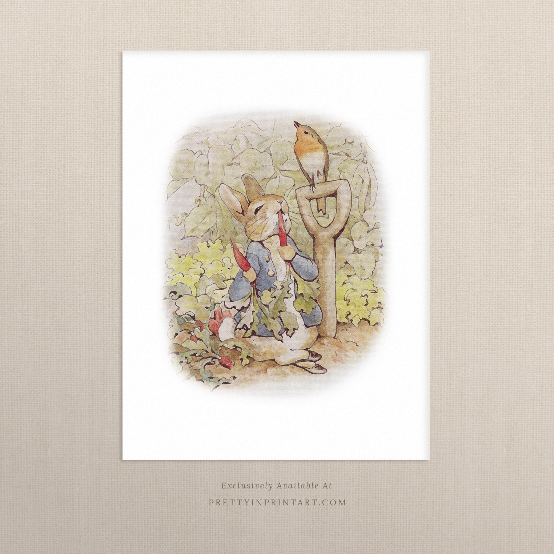 Beatrix Potter Nursery Art, Peter Rabbit | Unframed