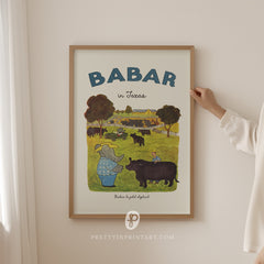 Babar Nursery Art Print - Texas 1 | Framed Print
