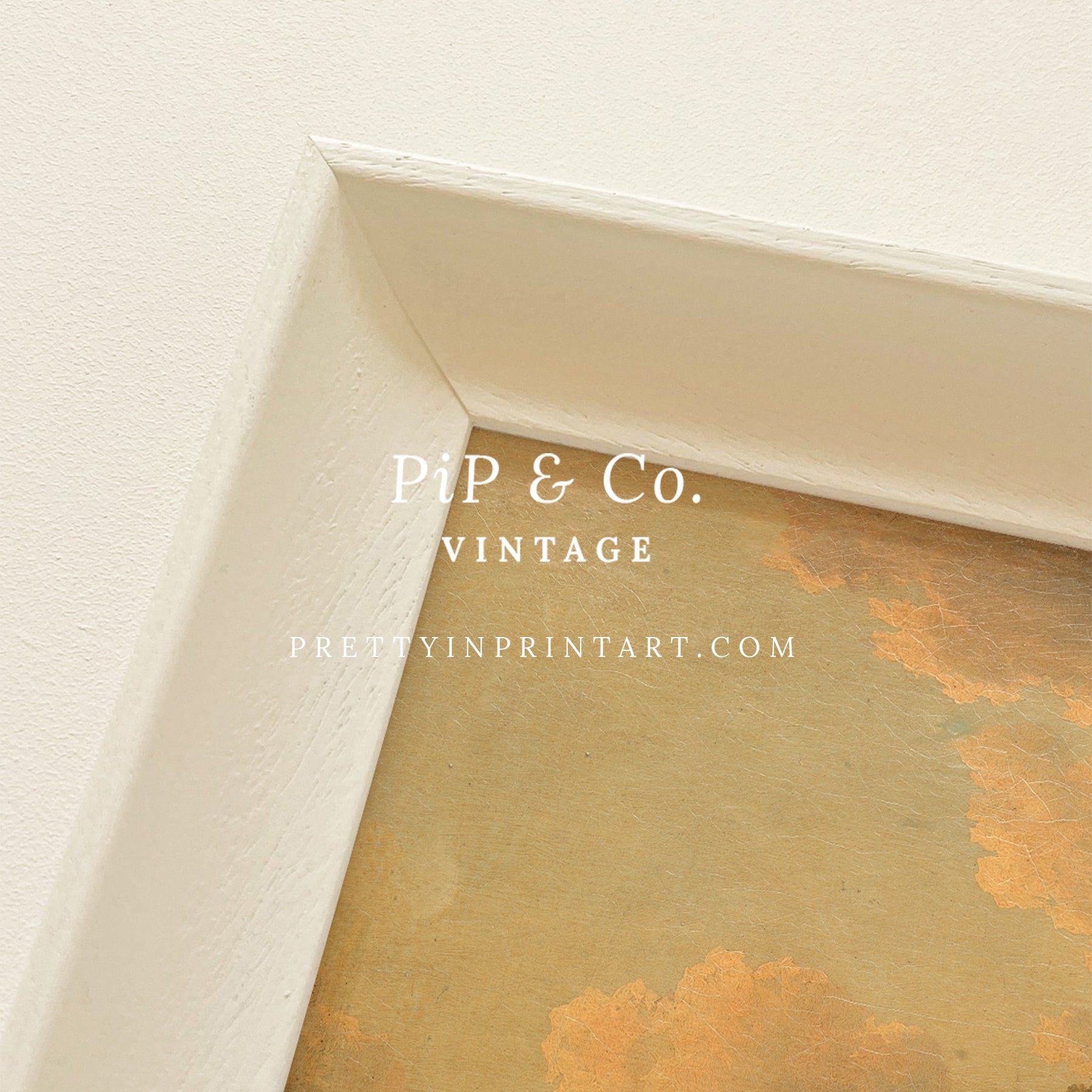 Elegant countryside landscape art in hand-painted frame, beautifully suited for timeless, curated interiors.
