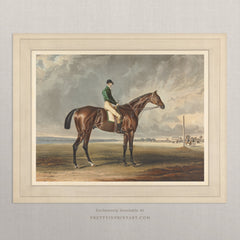 Vintage Race Horse Art Print – Equestrian Art 002 | Unframed