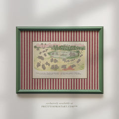 Babar Nursery Art 004 | Framed (Calke Green Farrow & Ball 00303)