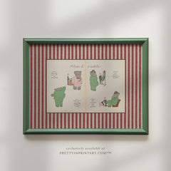 Babar Nursery Art 001 | Framed (Calke Green Farrow & Ball 00303)