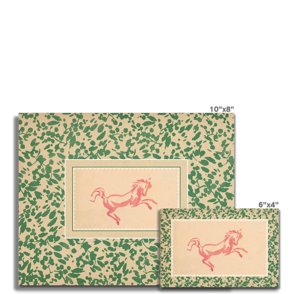 Horse Art, Pink, 00634 | Unframed