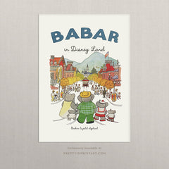 Babar Nursery Art Print - Disneyland | Unframed