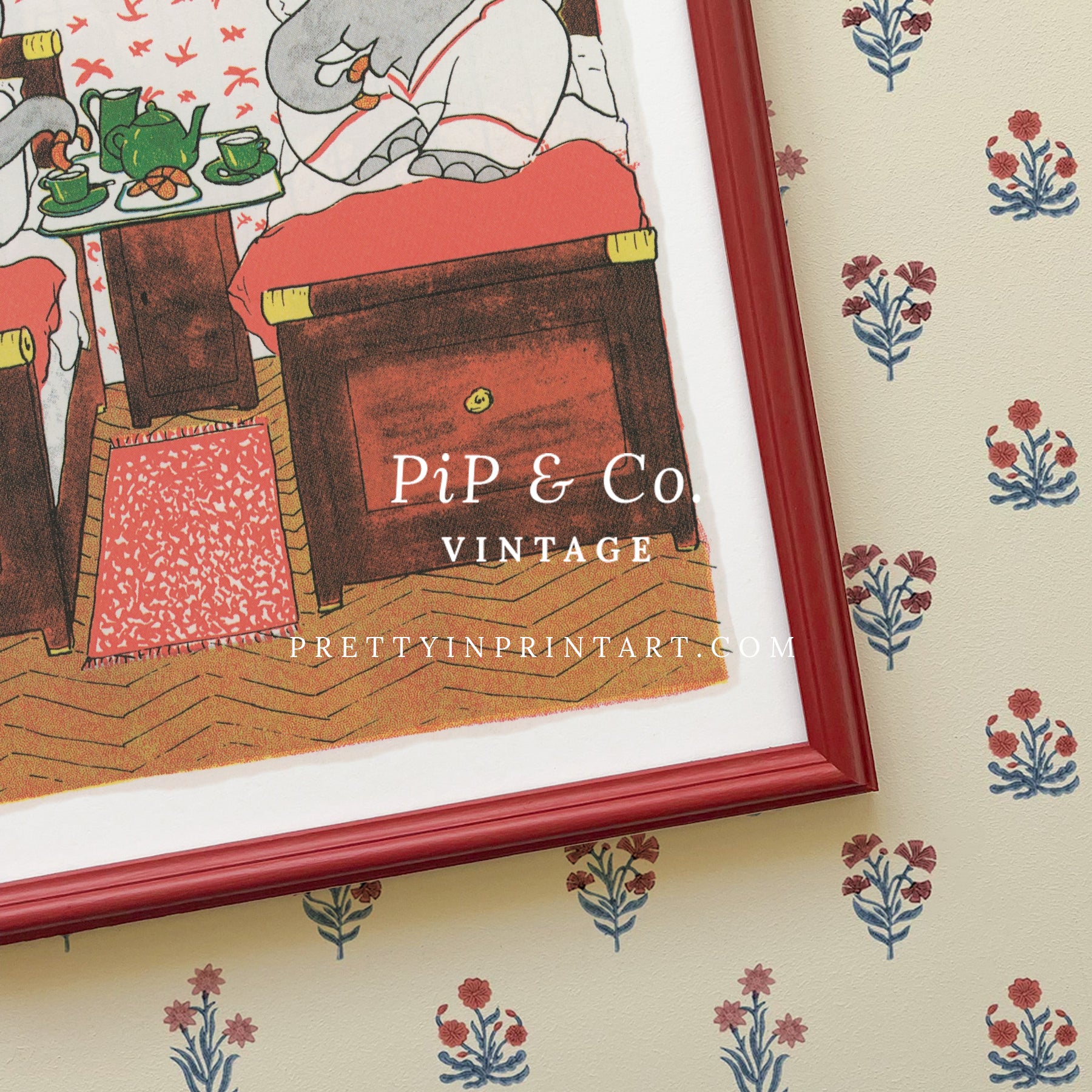 Babar Nursery Art - Babar the Elephant nursery wall art print, Vintage Babar nursery decor for baby’s room, Classic Babar prints for children’s bedrooms