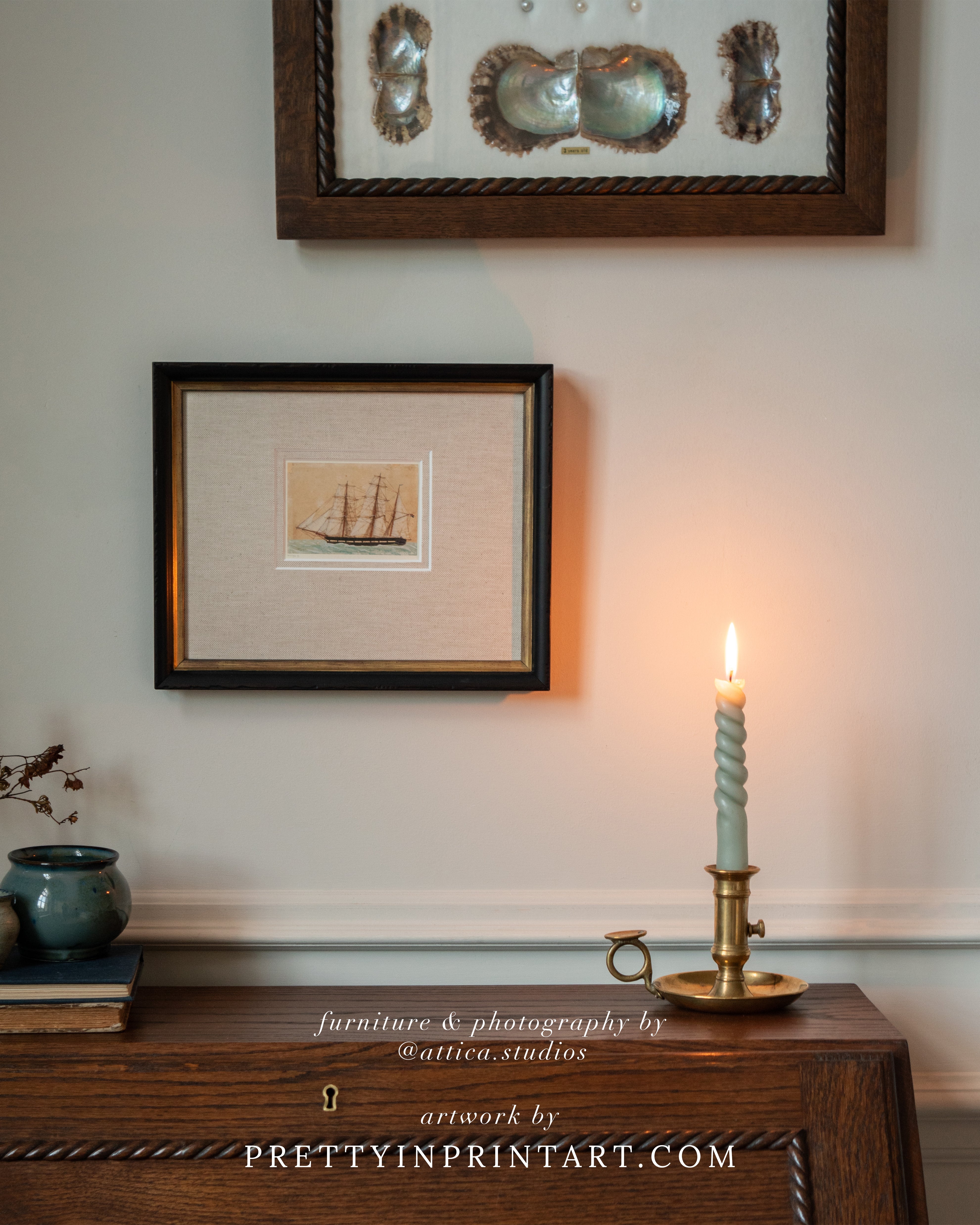 Antique Sailing Boat – Sea Art Print 001 | Framed 2001