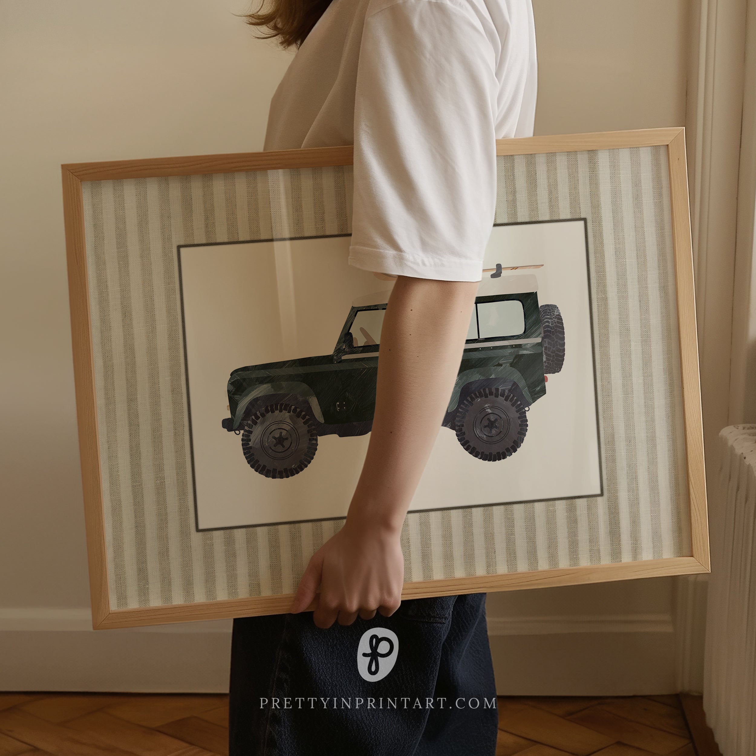 Land Rover Defender Art: Ski | Unframed