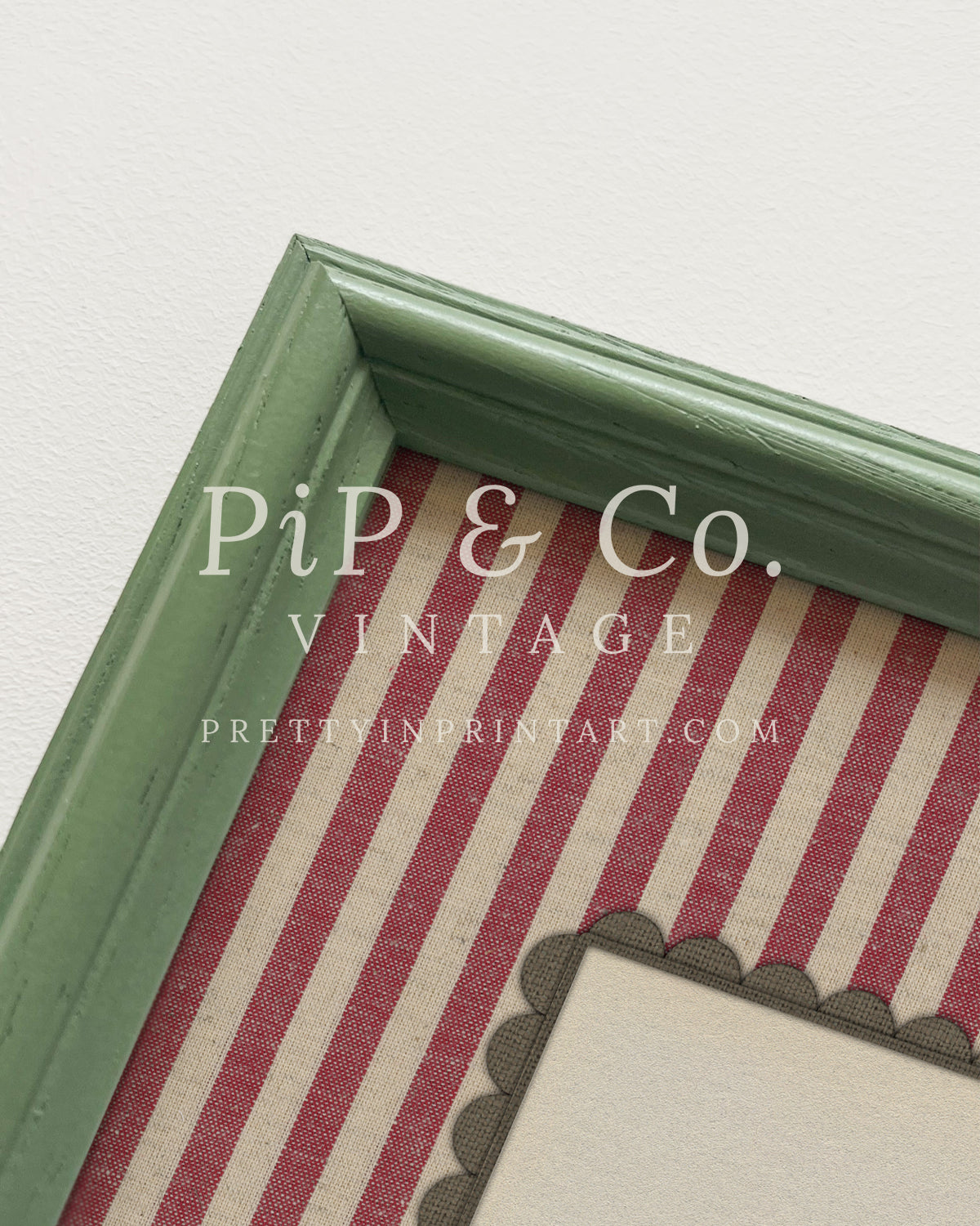 Framed Babar Nursery Art 008 (Farrow & Ball Calke Green)