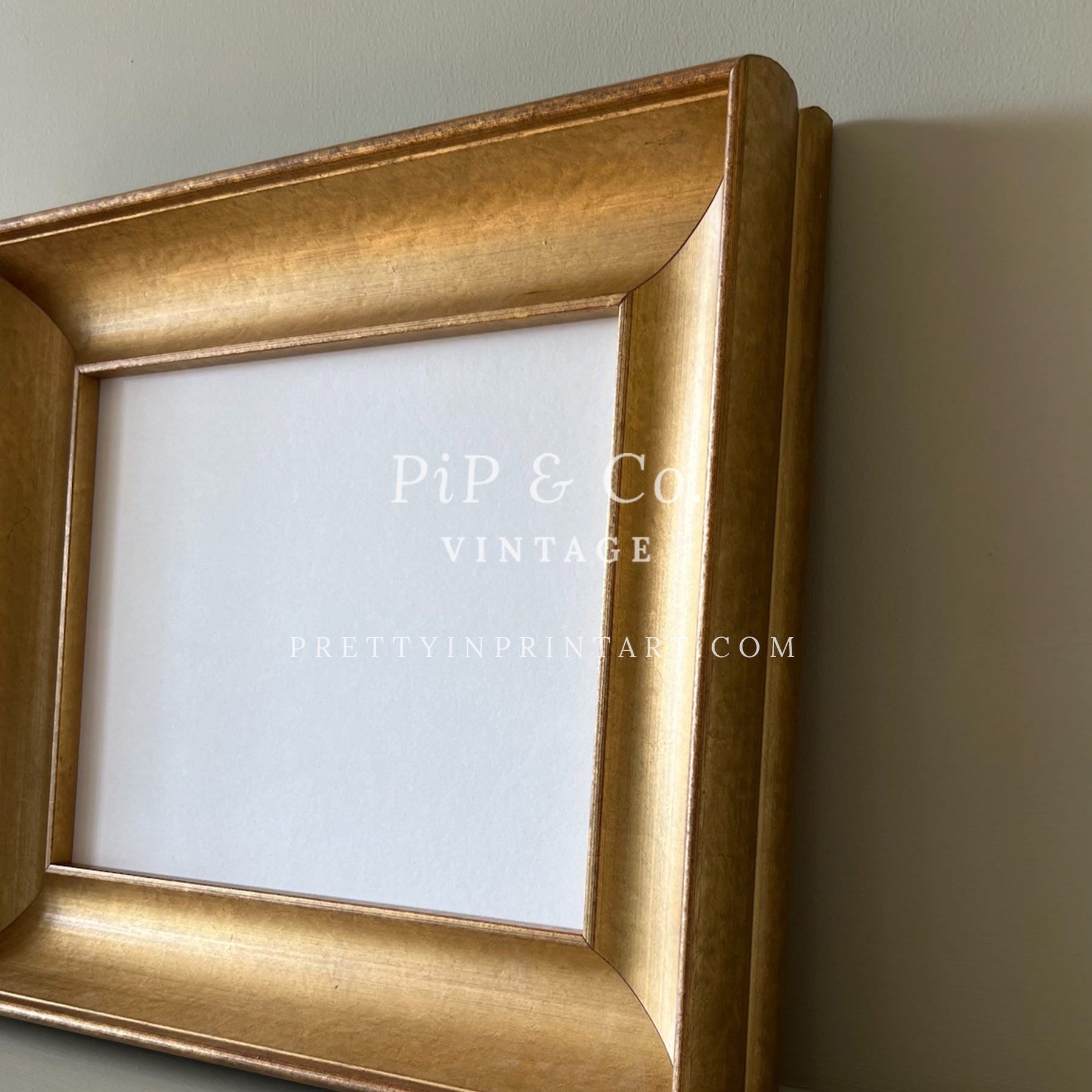 Framed Vintage Landscape Art Print – Gold Gilt Italian Frame for Classic & Countryside Interiors