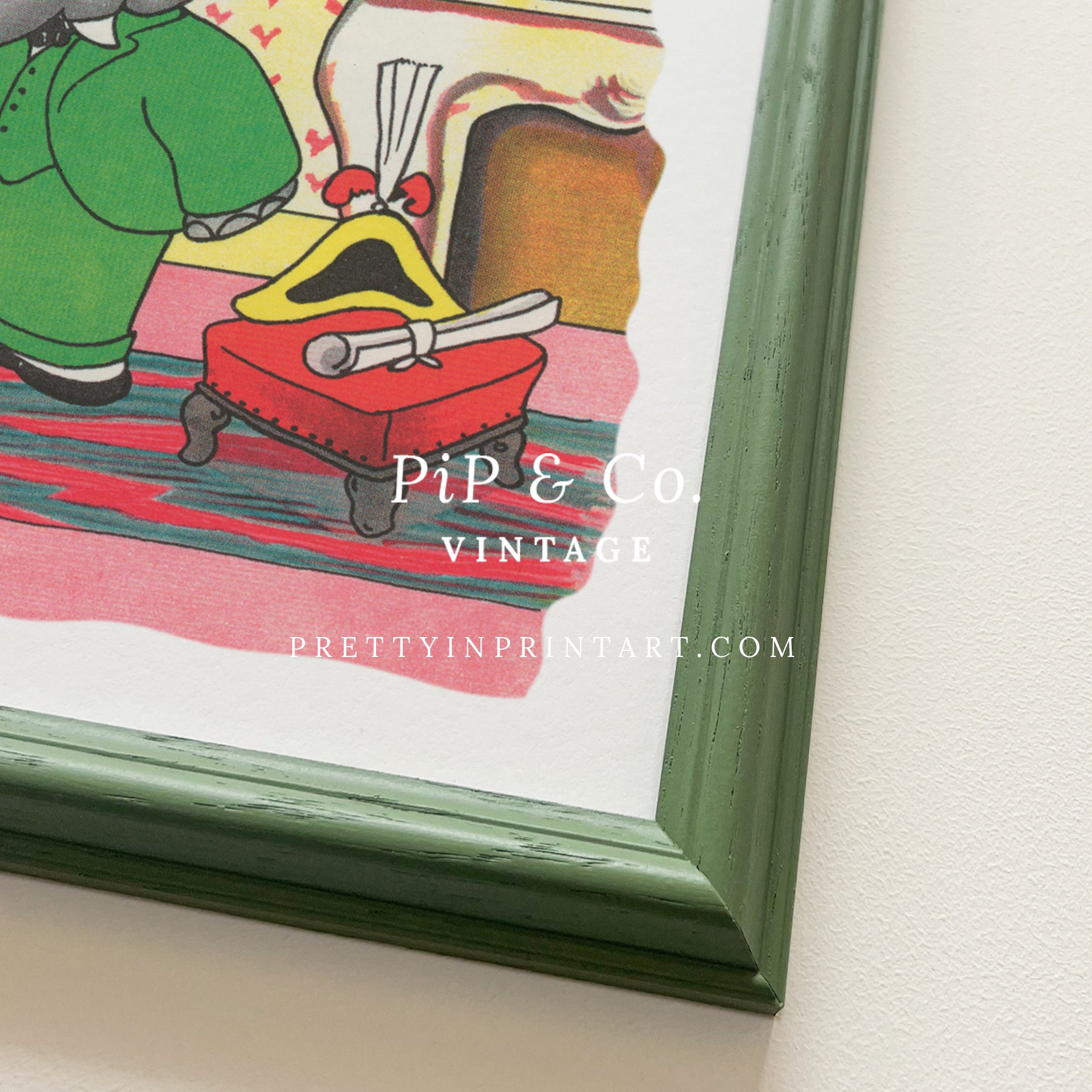 Babar Nursery Art - Babar the Elephant nursery wall art print, Vintage Babar nursery decor for baby’s room, Classic Babar prints for children’s bedrooms