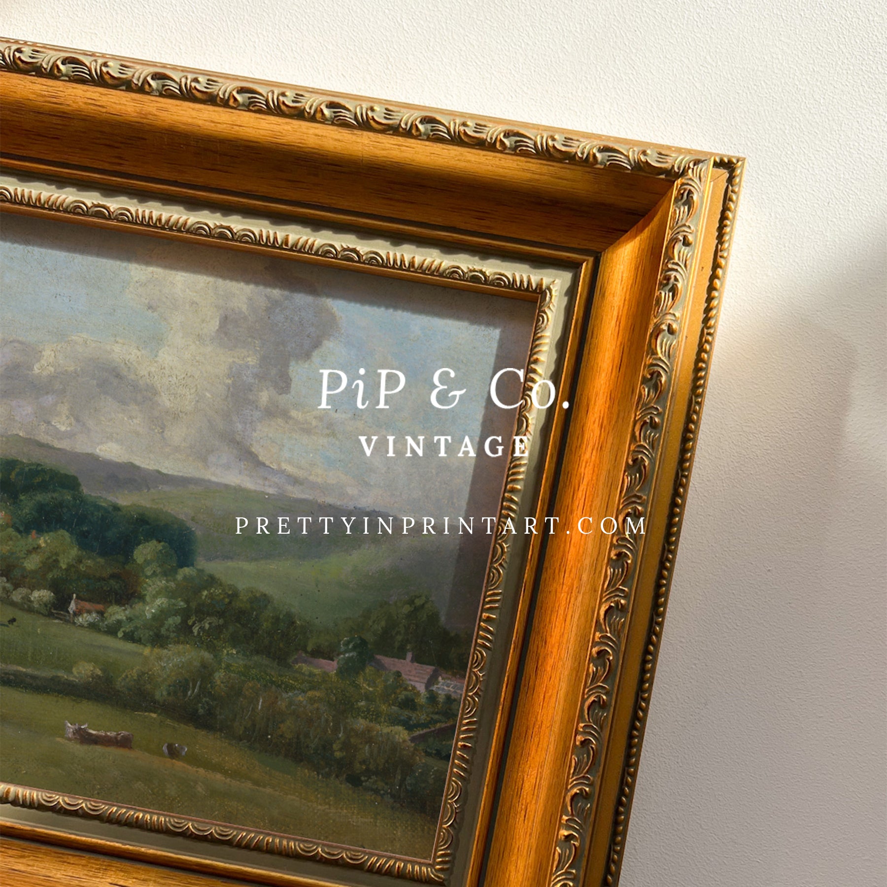 Framed Landscape Art (009345 + GLD-ORNATE-63002)