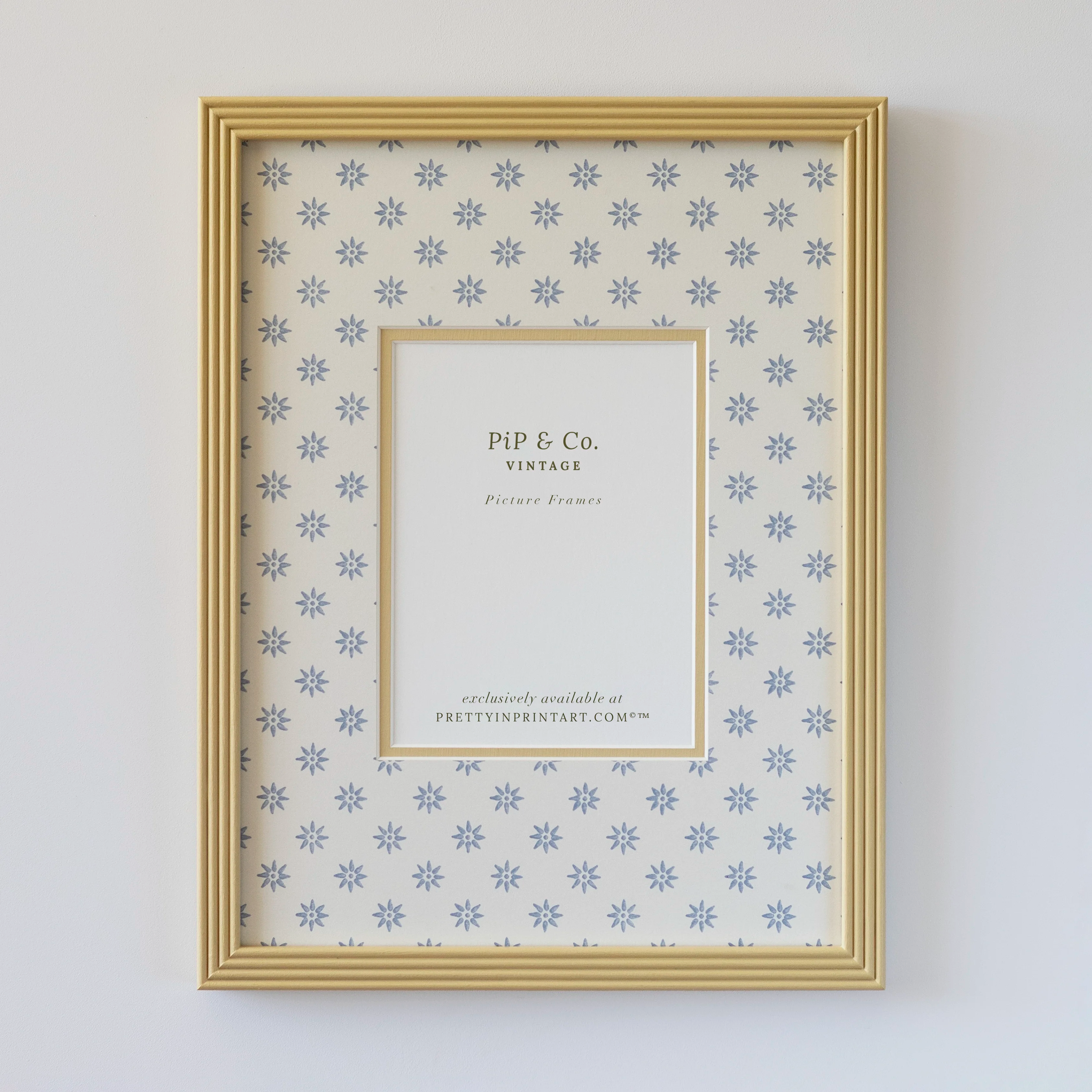 Yellow Hand Painted Frame | Wallpapered Mount (SW9+M18)