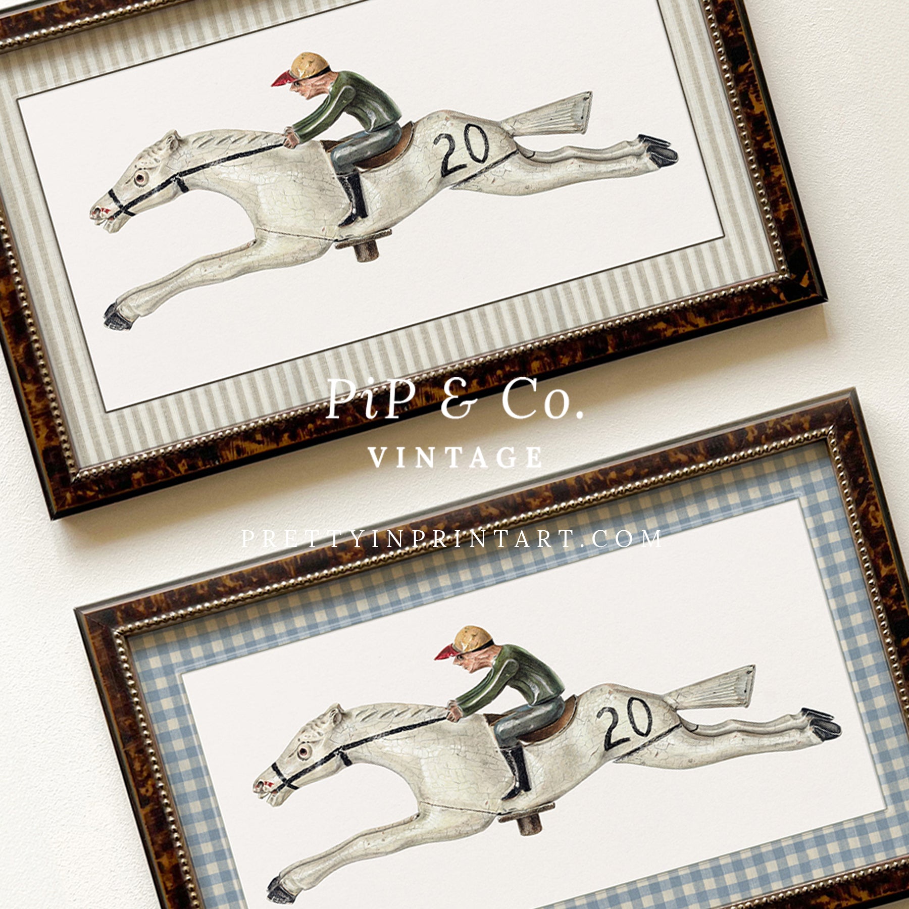 Vintage horse nursery art in classic picture frame Equestrian nursery prints Horse wall art for nursery Antique horse prints for nursery Vintage equestrian nursery decor Pony nursery art print Traditional horse nursery artwork Storybook horse illustration