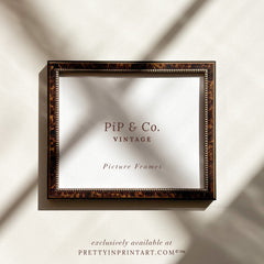 Tortoiseshell-Style Vintage Picture Frame – Wood Frame with Glass Glazing for Wall Art (BRN-TOR-2124)