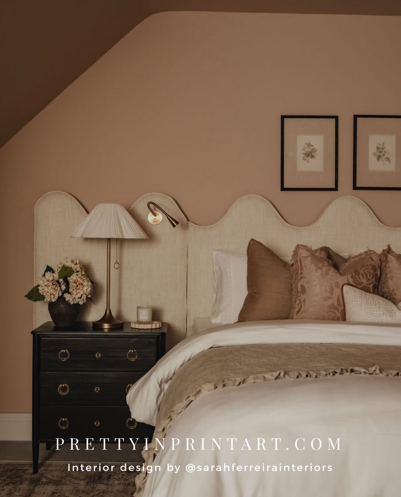 Framed & Mounted Vintage Flower Art 002 | 269