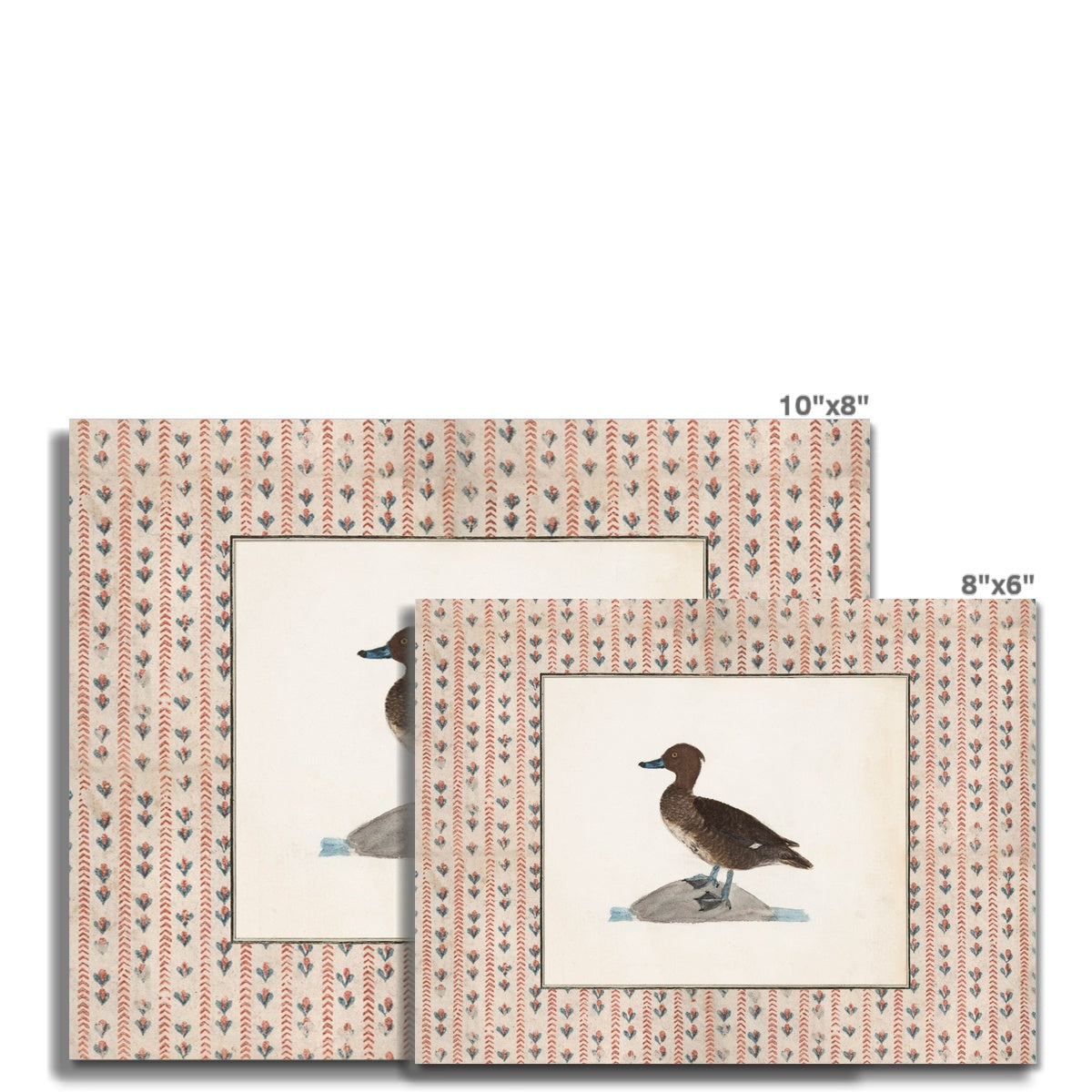 Vintage-style art prints featuring ducks, geese, swans, framed in classic gold or wood frames, perfect for traditional or country-themed vintage nursery, or any room in the home.
