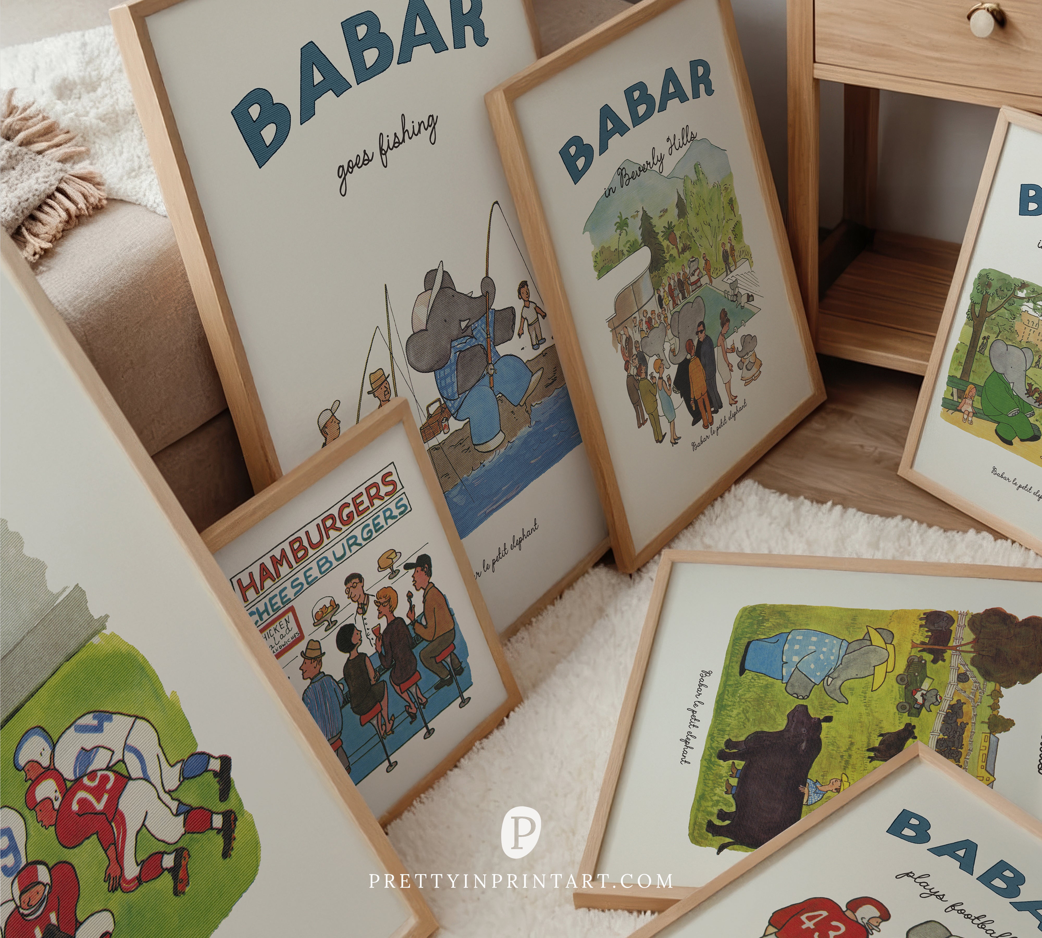 Babar Nursery Art Print - Texas 1 | Unframed
