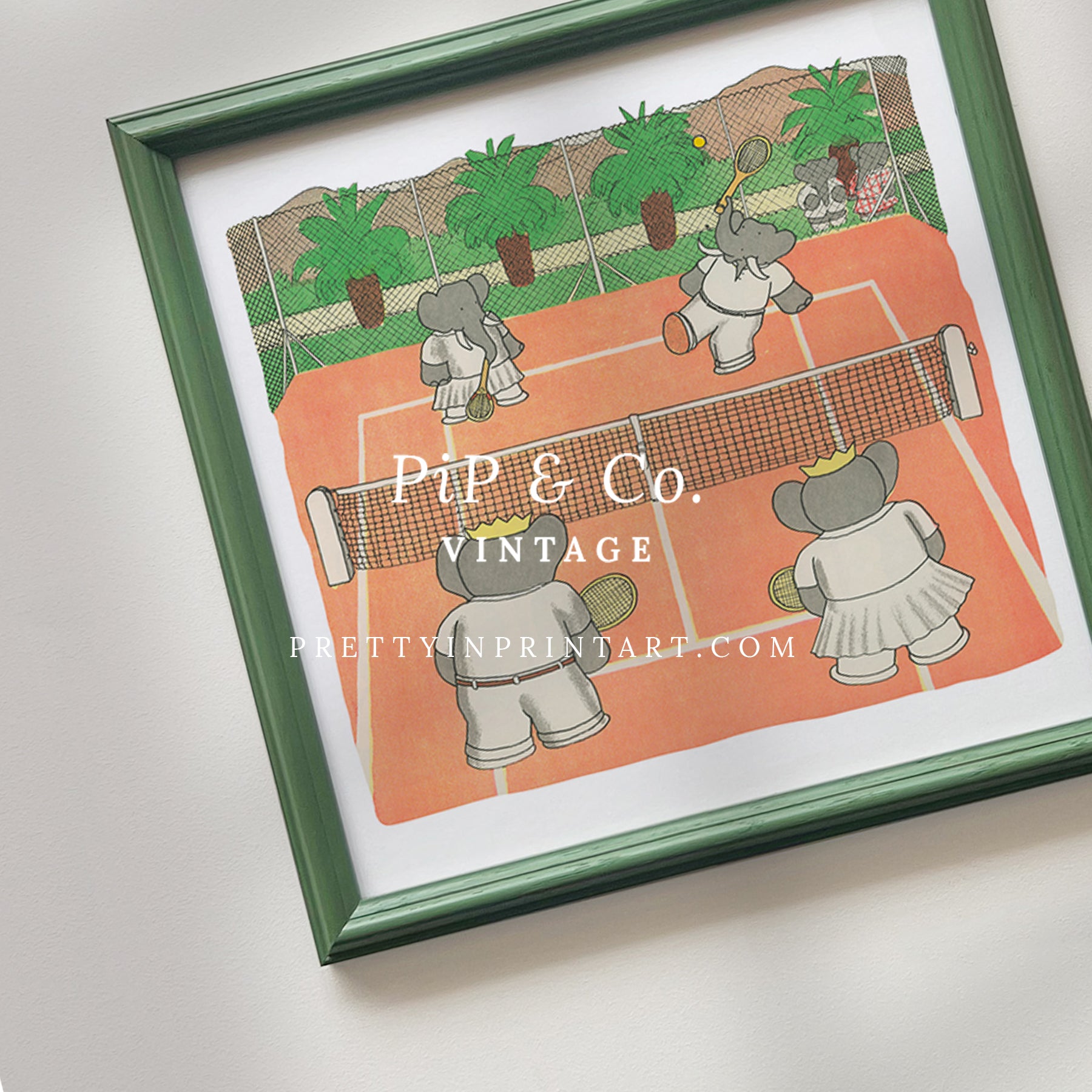 Babar Nursery Art - Babar the Elephant nursery wall art print, Vintage Babar nursery decor for baby’s room, Classic Babar prints for children’s bedrooms
