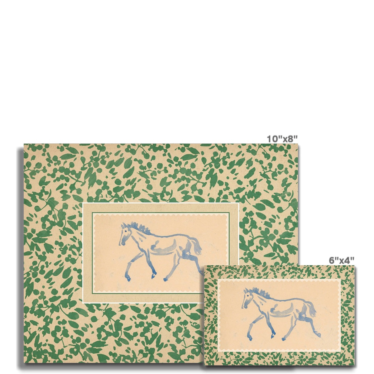 Horse Art, Blue, 00637 | Unframed