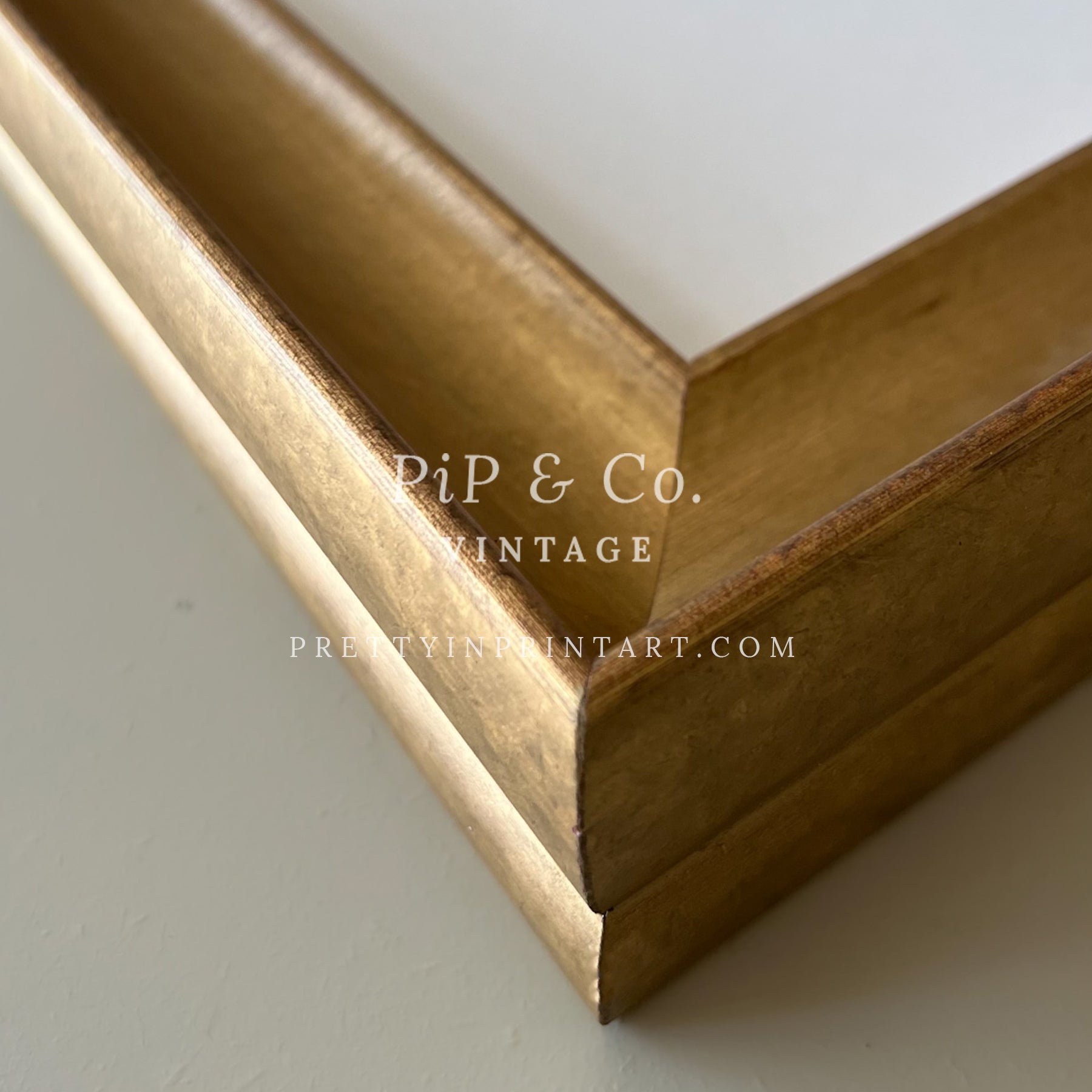 Framed Vintage Landscape Art Print – Gold Gilt Italian Frame for Classic & Countryside Interiors