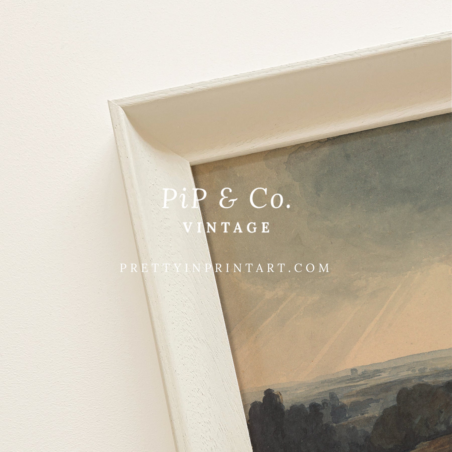 Vintage Landscapes 00520 + 521 | Framed (Hollyhock Little Greene 00304)