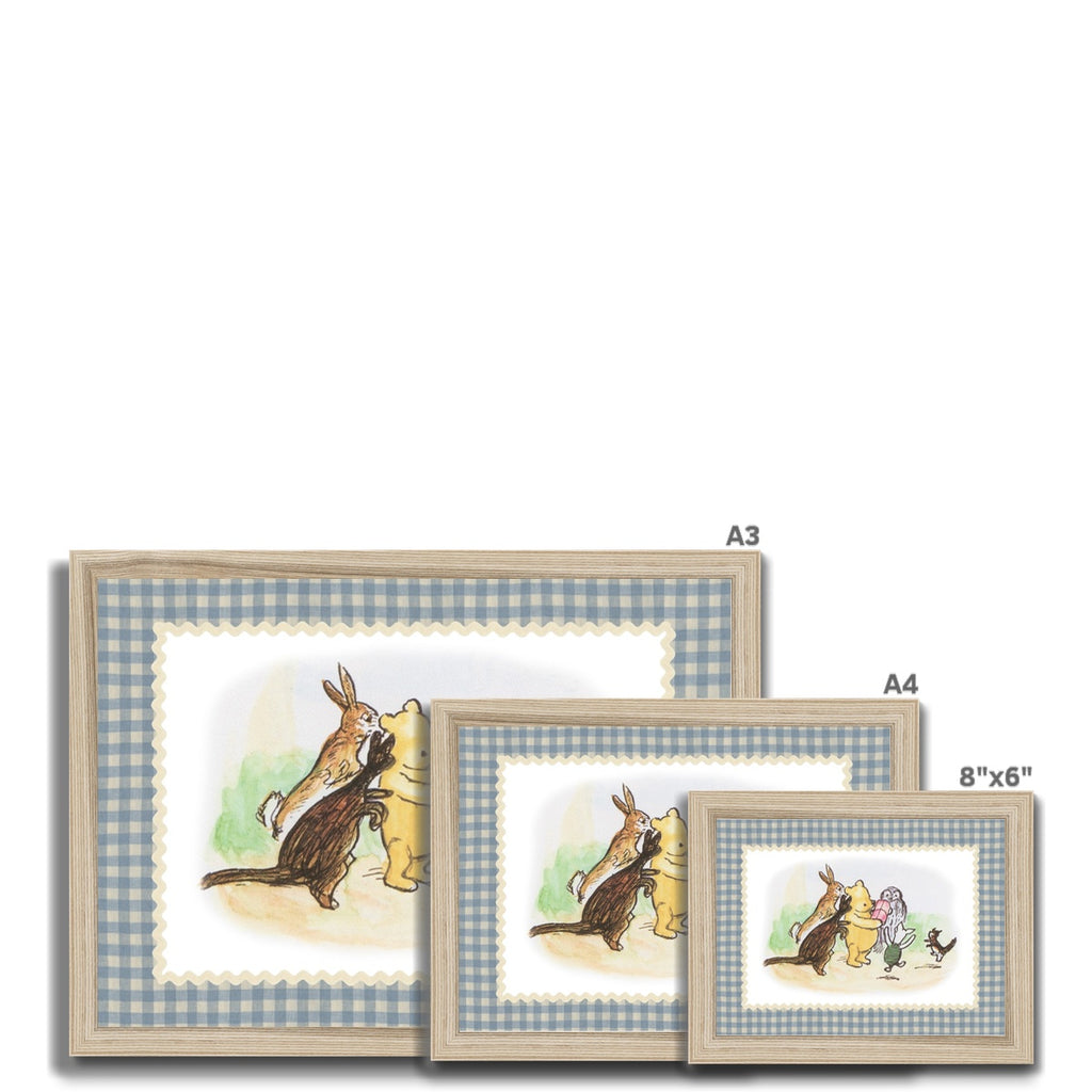 Winnie The Pooh Art Print 006 Framed Print Pretty in Print Art Ltd