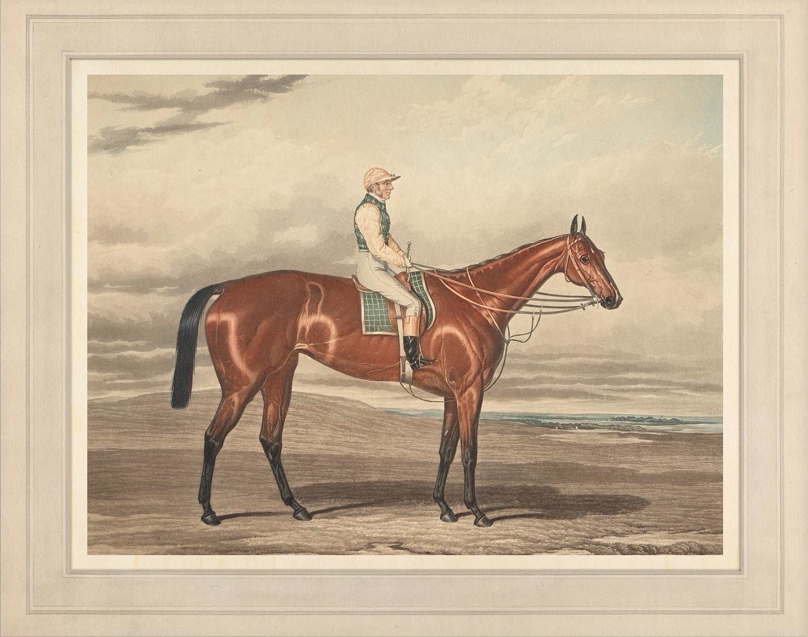 Vintage Race Horse Art Print – Equestrian Art 005 | Unframed