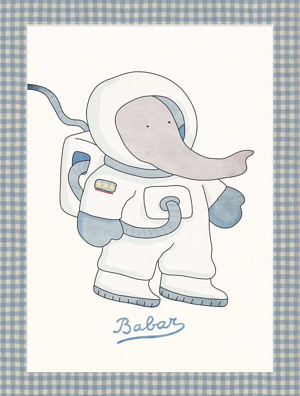 Babar Nursery Art - Astronaut | Unframed