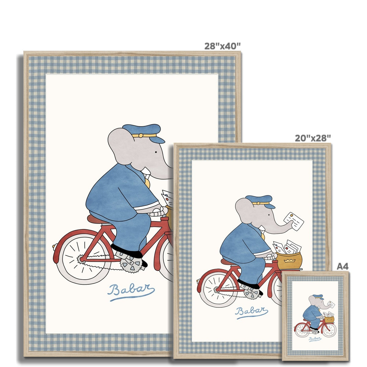 Babar Nursery Art - Babar the Elephant nursery wall art print, Vintage Babar nursery decor for baby’s room, Classic Babar prints for children’s bedrooms