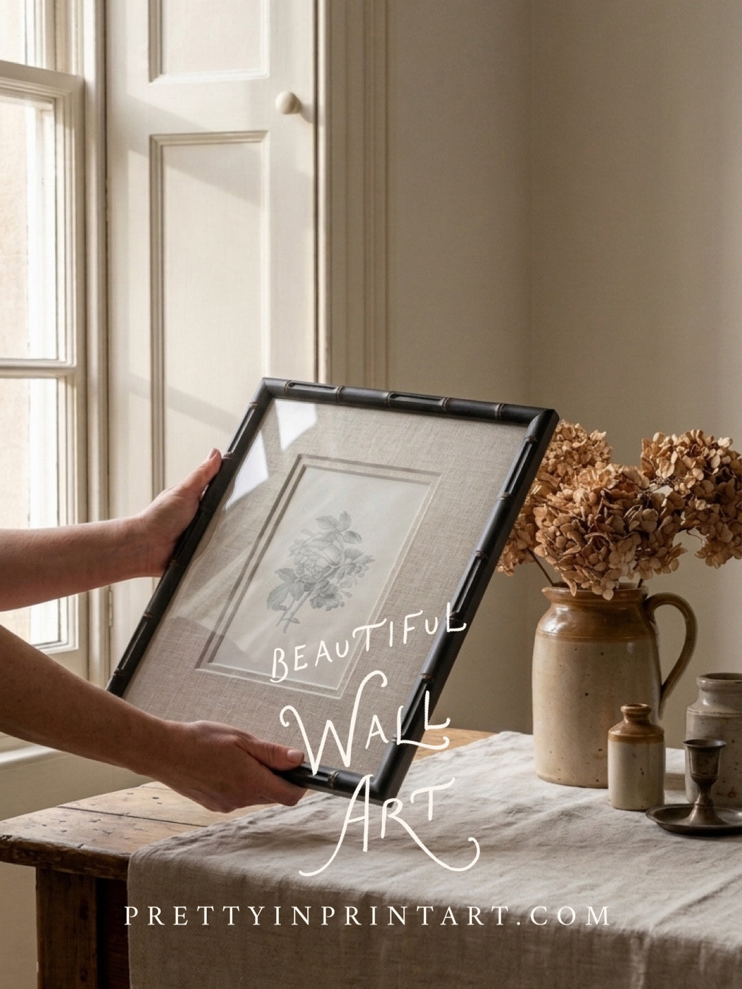 Framed & Mounted Vintage Flower Art | 269