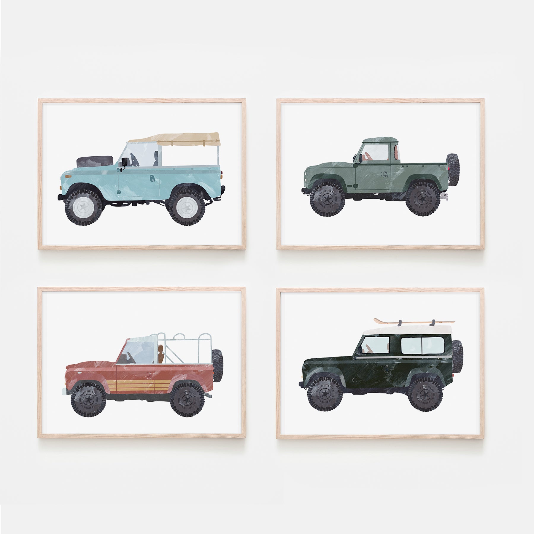 4x4 Land Rover - Green Defender | Framed Print