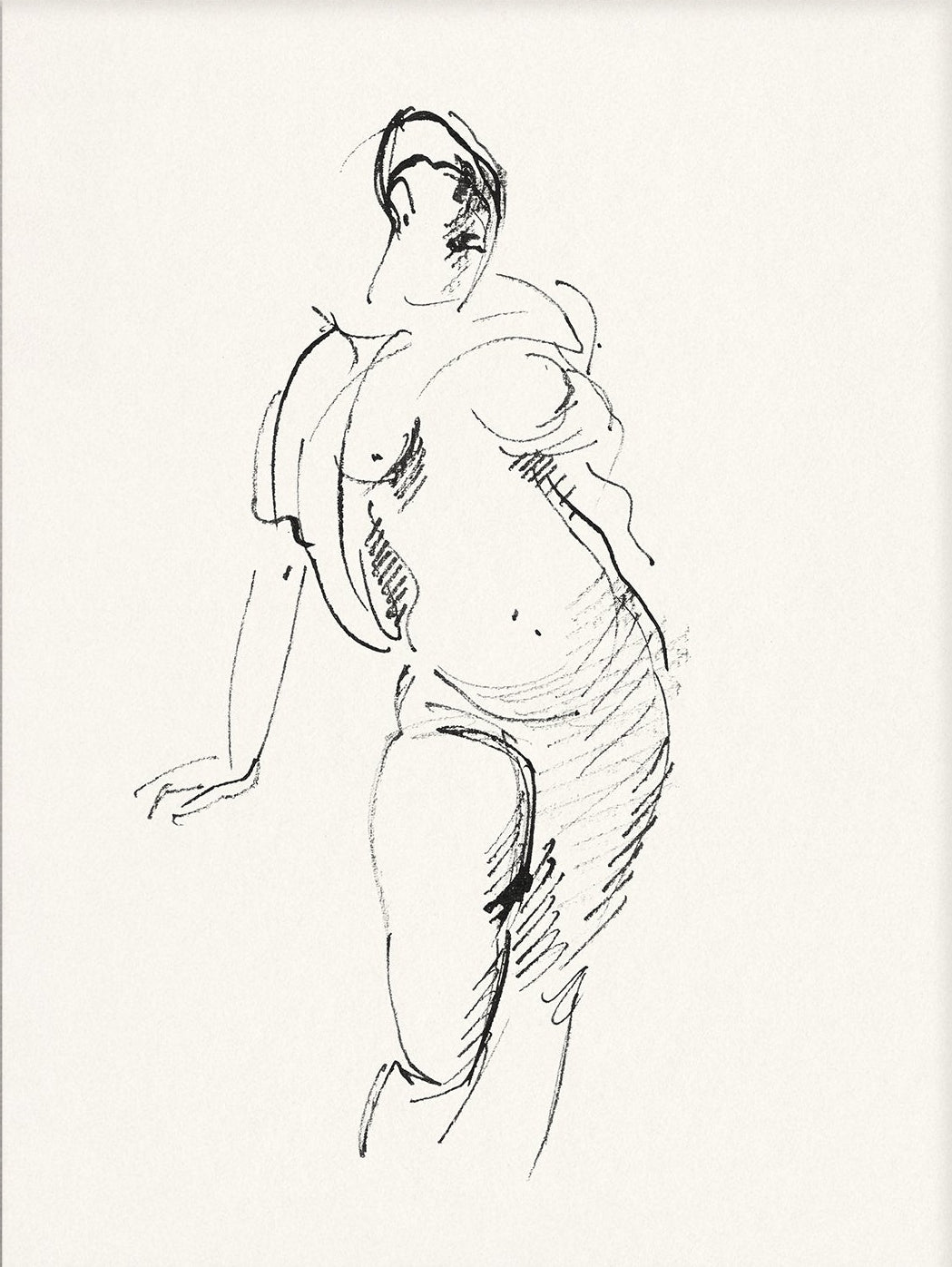 Portrait Line Drawing Art 00528 | Unframed