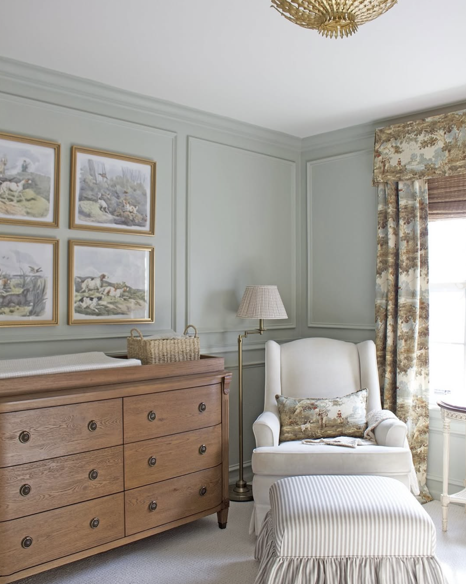 sophisticated-nursery-with-vintage-hunting-dog-art-and-antique-inspired-decor