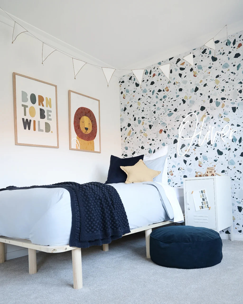 Lion - Kids Jungle Art | Unframed