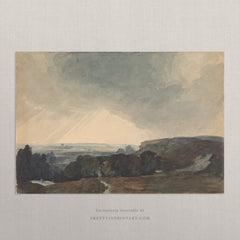 Vintage Landscape Art Print – Antique Style Wall Art, Unframed (00521)
