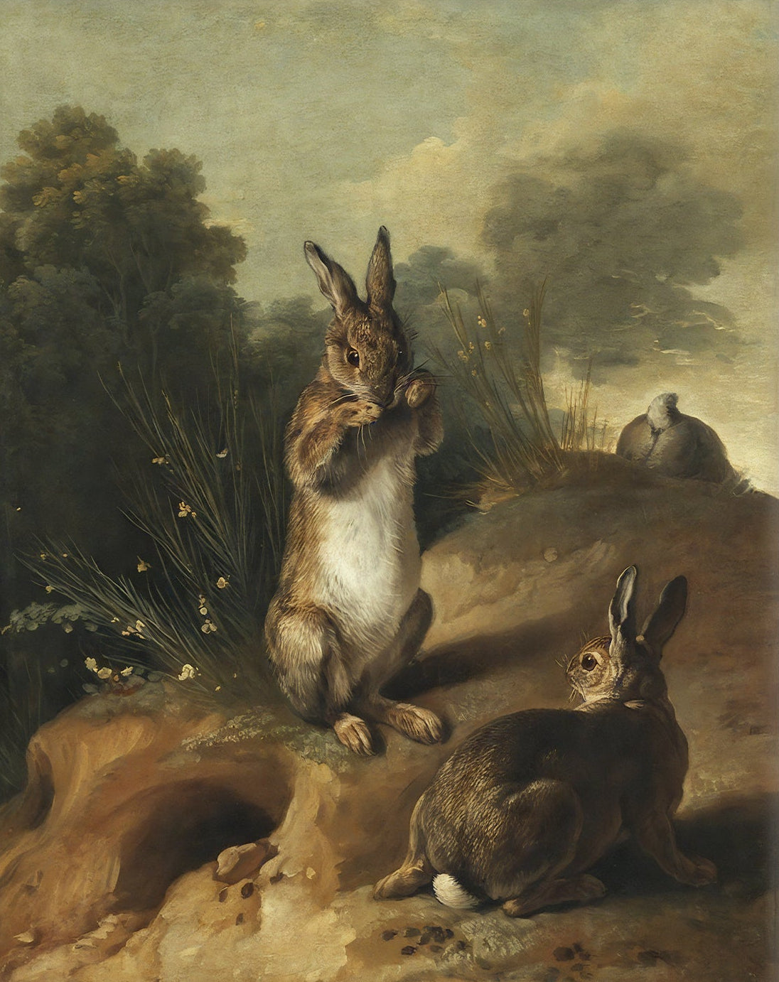 Vintage Nursery Art; Bunny Rabbit Print 0023 | Unframed