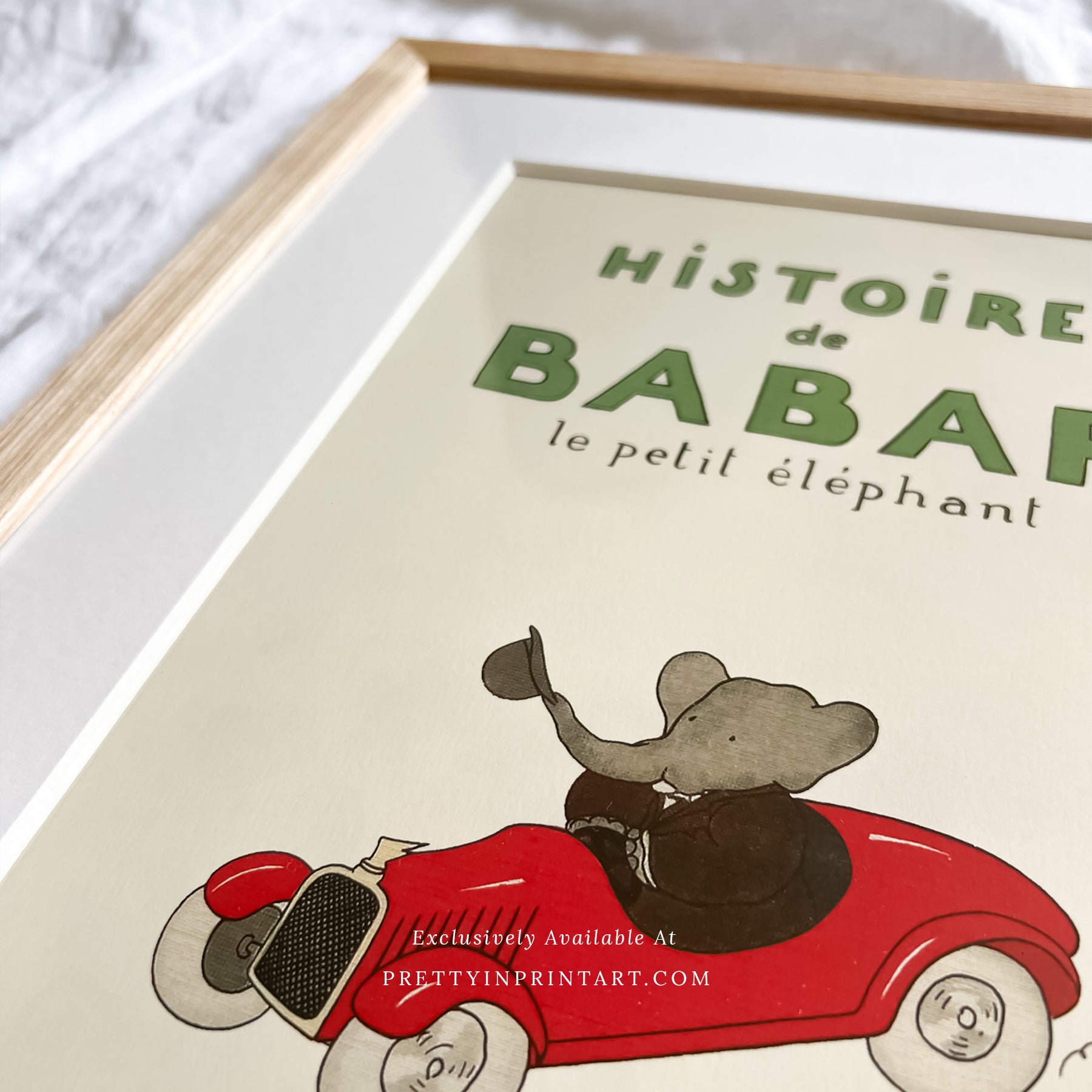 Babar Nursery Art - Babar the Elephant nursery wall art print, Vintage Babar nursery decor for baby’s room, Classic Babar prints for children’s bedrooms
